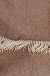 plaid rayé marron écru